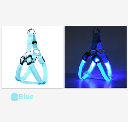 comprar Veste de arnês de cachorro de LED recarregável USB Design refletor Leash ajustável Passeios ao ar livre Fabricação em linha