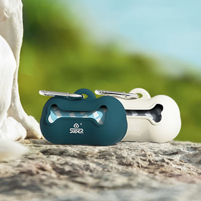 comprar Detentor de sacos de cocô de cachorro de silicone sustentável verde escuro Dispensador de sacos de cocô de silicone Fabricação em linha