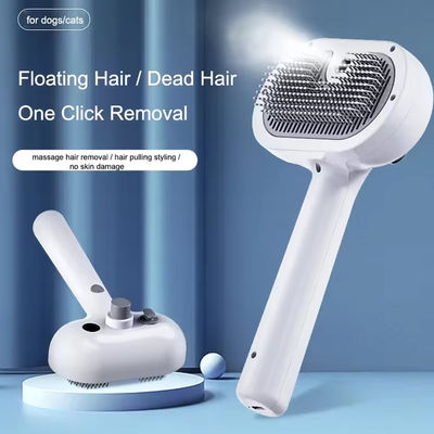 comprar Escovinha de vapor para animais de estimação Limpeza de cabelo Escovinha de massagem de auto-cat limpa de cão Spray de depilação de pente Fabricação em linha