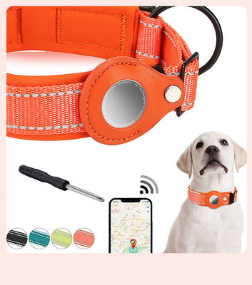 comprar Laranja Azul GPS Air Tag Colarinho de Cão Colarinho de Nylon Colarinho de Gato Logotipo personalizado ajustável Fabricação em linha