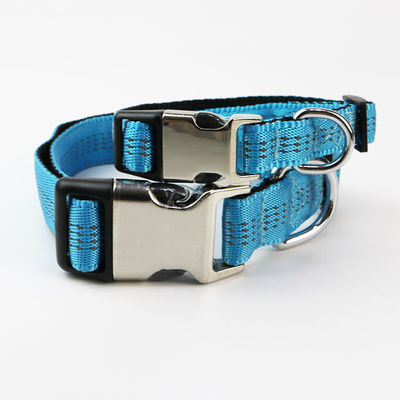 comprar Colarinho de cão Reflector suave Ajustável Nylon Custom Heavy Duty Webbing Padded Buckle Táctico Fabricação em linha
