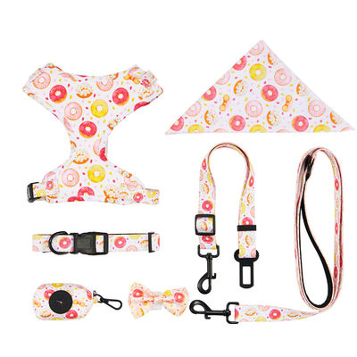 comprar Logotipo personalizado Designer's Top Pick Personal Dog Harness Set com decoração Bowknot Bandana e coleira ajustável Fabricação em linha