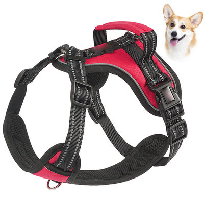 comprar Arnês de cão de nylon à prova de explosão Arnês de colete de cão refletor Médio Grande Fabricação em linha