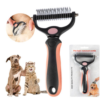 comprar TPR depilador de cães escova portátil de dois lados para cães Fabricação em linha