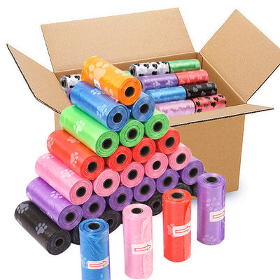 comprar Sacos de excrementos de cães compostáveis em HDPE Rosa Vermelho Roxo Roxo Biodegradáveis Sacos de resíduos de animais de estimação Fabricação em linha