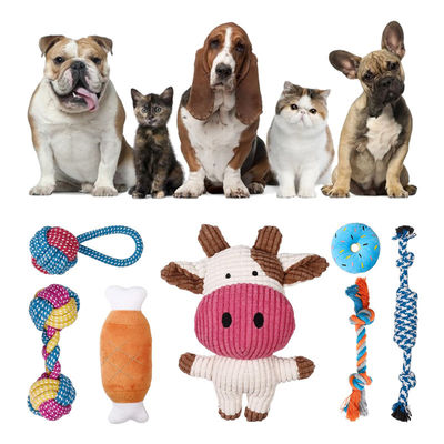 comprar Cat Sound Plush Toy Set Silicone Rope Interativo Plush Dog Toys Fabricação em linha
