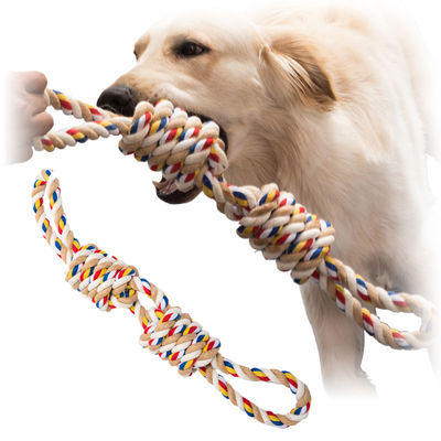 comprar Cão brinquedo de algodão corda de brinquedo corda resistente de cor mista divertida e durável para animais ativos Fabricação em linha