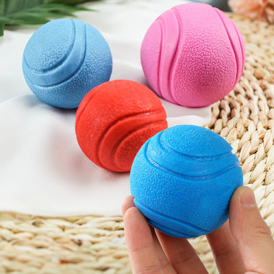 comprar Limpeza de dentes Bola de treino para cães espuma TPR natural durável indestrutível azul/vermelho/rosa Fabricação em linha