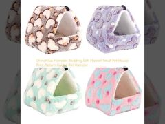 Chinchillas hamster roupa de cama flanela macia casa de animais de estimação pequeno padrão de impressão coelho rato hamster