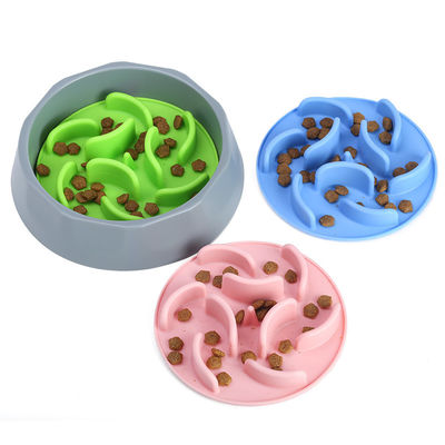 Não Automático Pet Slow Feeder Bowl Dobrável Silicone Cat Slow Feeder