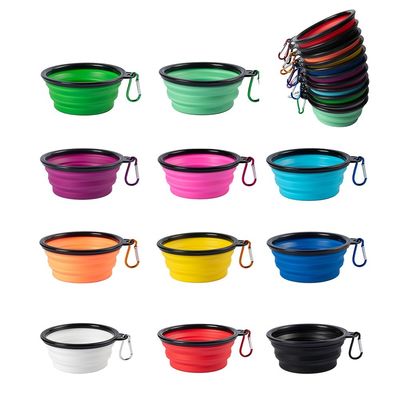350 ml 1000 ml Taça de cão dobrável TPE Taça de cão dobrável de silicone
