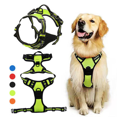 Neoprene Reflective Dog Harness Set Sem Collar e Leash Custom Hi Vis Dog Harness