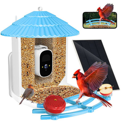 IP66 Impermeável 4MP Smart Bird Feeder 2.5L Wildlife Smart Bird Camera
