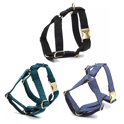 Cão Colar de Veludo Leash Harness Set Luxury Collar Set Pet Leash Poop Bag OEM ODM aceito