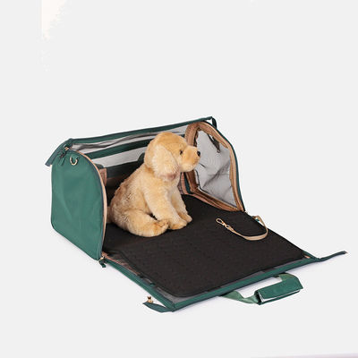 Saco de transporte de animais de estimação de viagem de nylon portátil de luxo Saco de transporte de cães de estimação de luxo Ventilação exterior