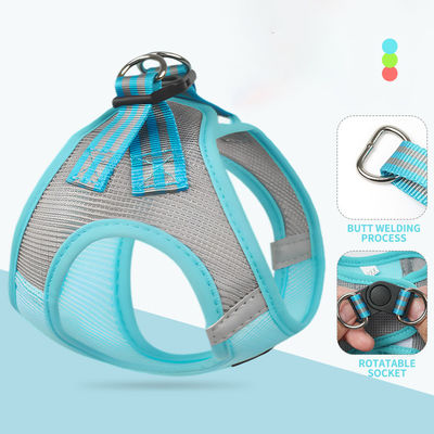 Arnês para cães Tecido de malha respirável Leia de animais de estimação Ajustável Designers personalizados Nylon Webbing
