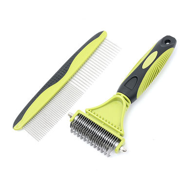 Peiteador para animais de estimação Logotipo personalizado 2 em 1 Peiteador de cabelo de gato DogPower Source