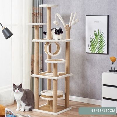 Árvore de gato de luxo moderna com produtos sustentáveis