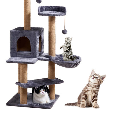 Big Cat Tree Scratch Post Original Design Faux Fur Rope com Particleboard Logotipo Personalizado Logotipo