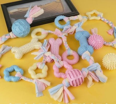 Brinquedos para cãesPequenos cães Filhotes de estimação Brinquedos de mastigação naturais Molar Rod Tpr Corda Brinquedo de gato