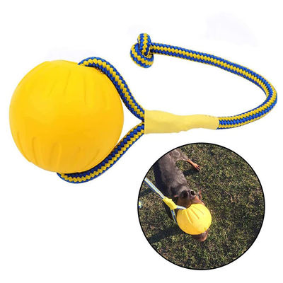 Bola de brinquedo para animais de estimação Multicolor Personalizável Eva Corda para cães Mastigar Treinamento Sólido elástico