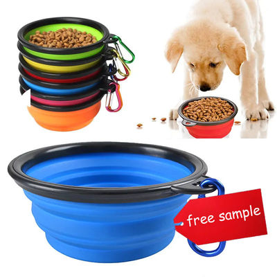 Bolsa de cães de viagem dobrável Silicone dobrável para donos de animais em movimento