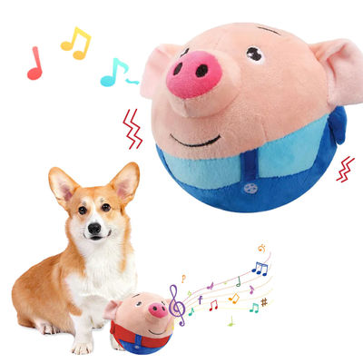Dog Plush Toy Funny Pig Electronic Interactive Pet Bouncing Balls Active Moving Squeaky