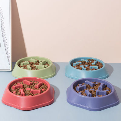 Pet Dog Bowl Plástico Anti-Asfixia Com alimentação lenta Display LCD Alimentador De Mascota