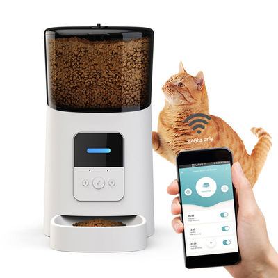 Alimentação de animais de estimação inteligente de plástico 600ml Alimentação automática para gatos Wifi 110V-240V