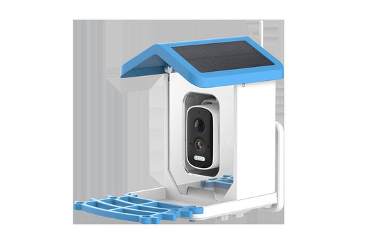 Alimentação de pássaros inteligentes com energia solar com câmera